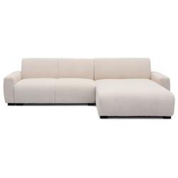 Canapé d'angle réversible 292cm Wallis Velours côtelé Beige - beige 3327480077146_0