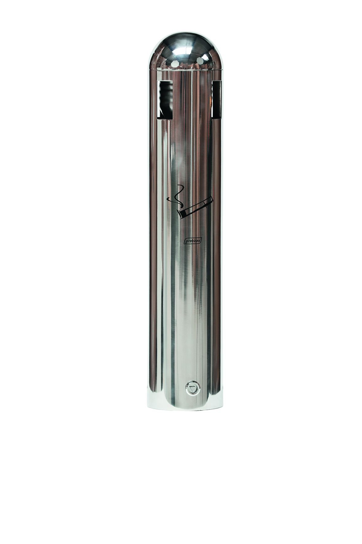 Cendrier mural tubulaire 1.8L - inox ou acier - anti-fumée et résistant à la rouille_0