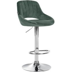 CLP Tabouret de bar Milet velours Vert/Chrome - vert textile 322434_0