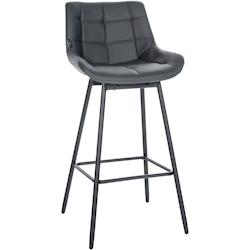 CLP Tabouret de bar Weston Pivotant Gris/Similicuir - gris polyester 321485_0