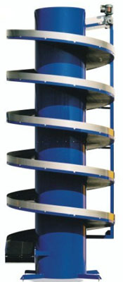 Convoyeur élévateur SpiralVeyor - Compact et robuste - Transport de cartons, bouteilles, flacons, et boîtes_0