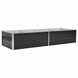 Helloshop26 - Jardinière lit surélevé plantes fleurs jardin anthracite 240 x 80 x 45 cm acier galvanisé anthracite 02_0001143 - 3000075021532_0