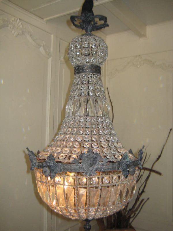 LUSTRE MONTGOLFIèRE OXYDé MODèLE MOYEN