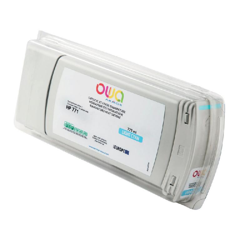 OWA B45167OW Cartouche d'encre remanufacturée compatible HP 771 - Cyan clair_0