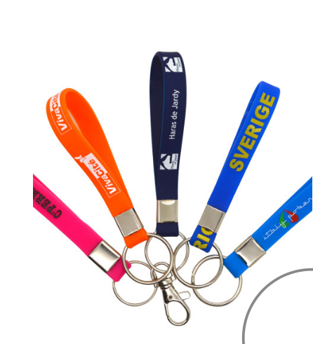 Porte-clés publicitaires en silicone personnalisable - 100% silicone - Impression Pantone_0