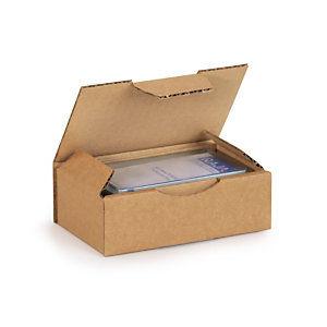 RAJA Boîte d'expédition en carton simple cannelure brun -  24 x 17 x 5 cm - Lot de 50_0