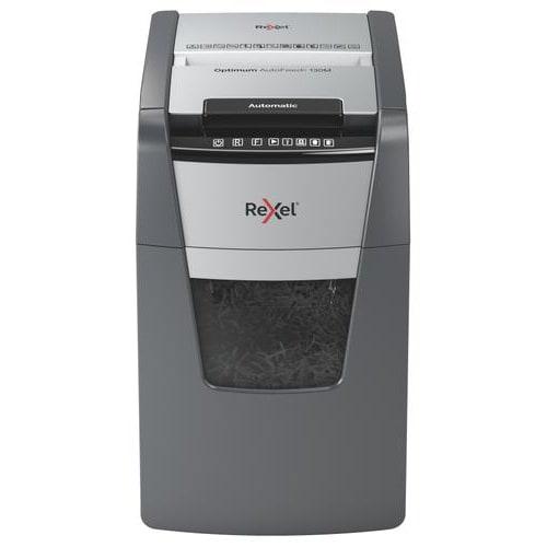 Rexel destructeur optimum auto+ 130m 130f auto/8f man, coupe micro, sécurité p5, corbeille 44l 2020130meu_0