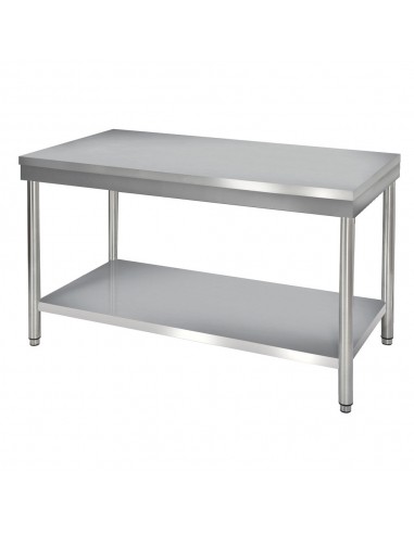 Table inox centrale avec étagère basse - TC1060_0