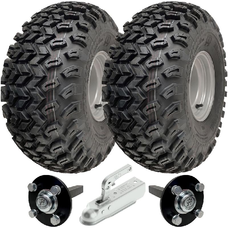 22x11.00-8 Utility ATV Quad Trailer Kit, P334 Wheels Axles  Hitch Capacity 900kg_0