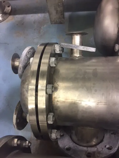 Échangeur tubulaire d'occasion 4 m2 inox - référence: c3719 - acier inoxydable 316/316L_0