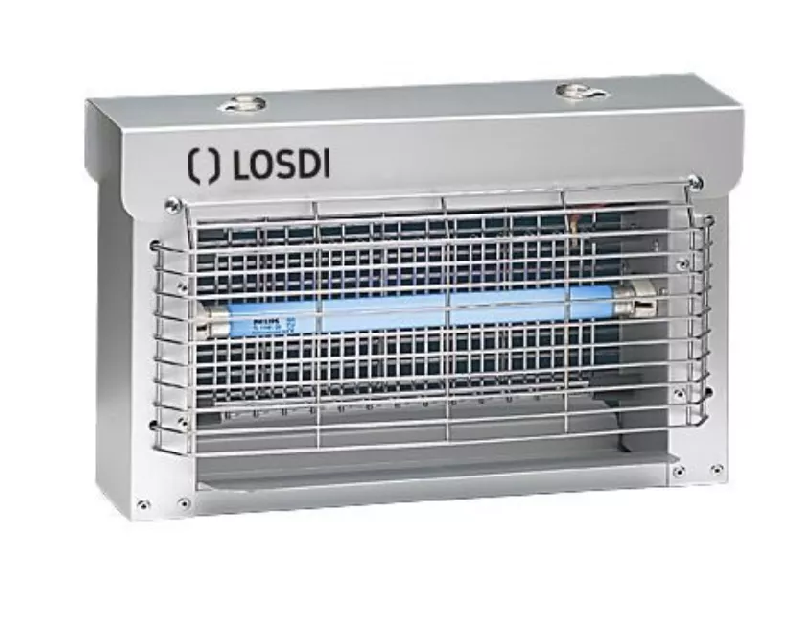 Désinsectiseur électrique en acier inoxydable Losdi - 1x11W UV - Zone de couverture 125m²_0