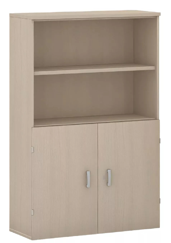 Armoire combinée à portes battantes en mélamine avec serrure - 2 étagères - Hauteur 158 cm - 4 largeurs au choix - So Madrid_0