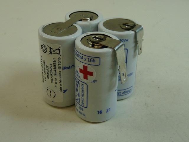 Batterie industrielle NiCd 4 CS 1300 - 4.8V 1.6Ah - Marque NX_0