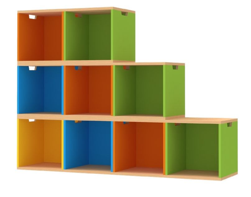 Biblio Cube - Cube de rangement à assembler - Réf. R.BC - Dimensions 400x400x400mm_0
