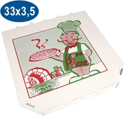 Boite pizza personnalisable - firplast - en carton coins coupés - référence :1126133_0