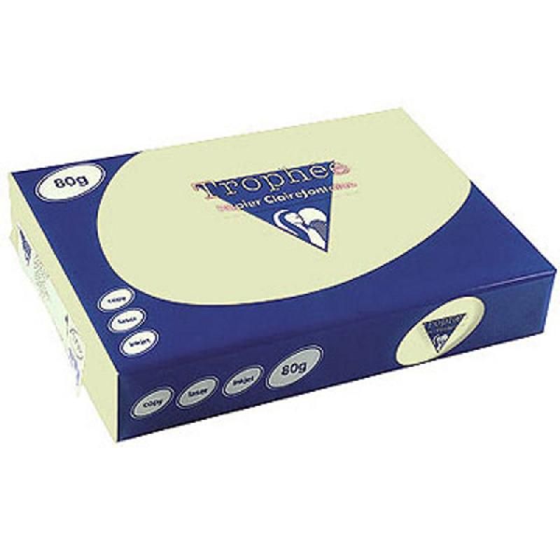 CLAIREFONTAINE PAPIER COULEUR POLYVALENT A4 IVOIRE DE 80 G/M² (PRIX À L'UNITÉ)