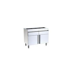 Meuble Sans Plan de Travail avec Portes Battantes et Tiroirs Profondeur 600mm - Distform - l100- L- P60- h85- Acier Inoxydable - 698142339937_0