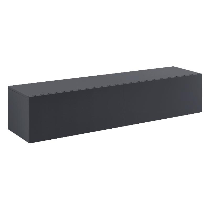 Étagère murale meuble support TV - 140 cm gris foncé mat - 03_0005191_0