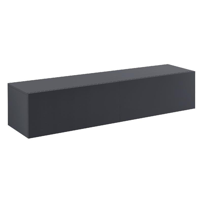 ÉTAGÈRE MURALE MEUBLE SUPPORT TV 140 CM GRIS FONCÉ MAT 03_0005191_0