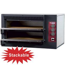 Four électrique à pizzas - 2 chambres - Rustic Line E3F/24R - 7,5 kW - 920x760x530 mm_0