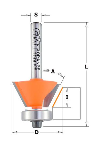 Fresa Per Smussare CMT 45° - 31.8x9.5x53mm Per Legno - Foto 3