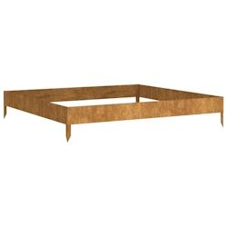 Helloshop26 - Jardinière bac lit surélevé plantes fleurs terrasse jardin de jardin 100 x 100 x 18,5 cm acier corten marron 02_0039258 - 3000218453206_0