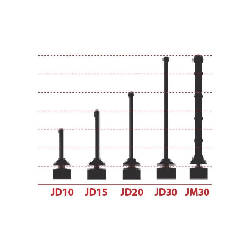 Joint manchette JD10 H 10 mm - Longueur 3 m - Pour support aluminium - Référence JD1025_0