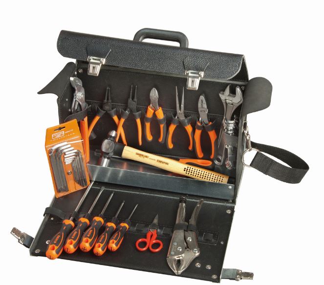 Kit d'outils pour maintenance générale dans mallette en cuir - 34 pcs - 982000350_0
