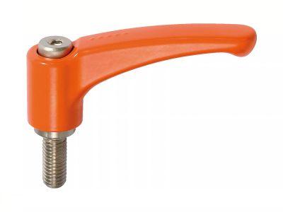 MANETTE INDEXABLE - ZAMAC A TIGE FILETEE INOX - ORANGE (14-24)_0