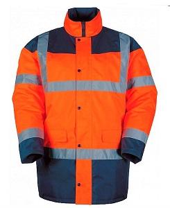 Paloma - Parka HV orange avec bandes rétro-réfléchissantes et isolation contre le froid_0
