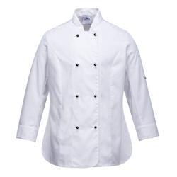 Portwest - Veste de cuisine manches longues pour femmes RACHEL Blanc Taille M - M blanc 5036108276462_0