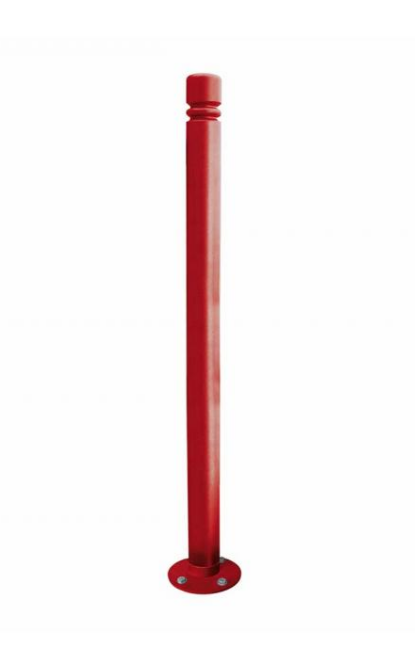 Potelet amortichoc peint - Tube acier Ø 76 mm - Hauteurs diverses - Inclinaison 45° - Fixation au sol_0