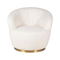 PRO LIVING Fauteuil Fauteuil Tissu Venus Bouclette pivotant_0