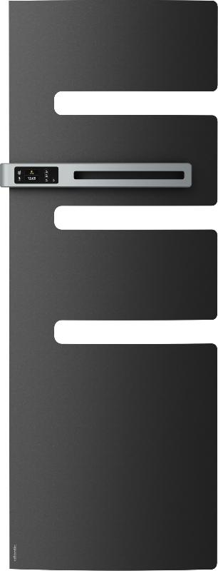 Radiateur sèche-serviettes connecté Serenis mât gauche 750W Anthracite - Atlantic - 850572_0