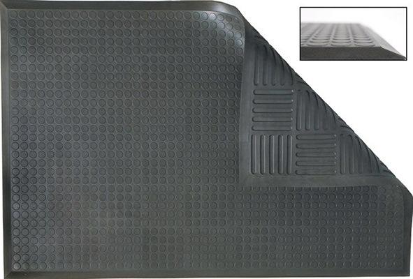 Revêtement de sol ergonomique et anti-fatigue L1530xl930xS11mm - Polyuréthane anthracite - ignifuge et antistatique_0