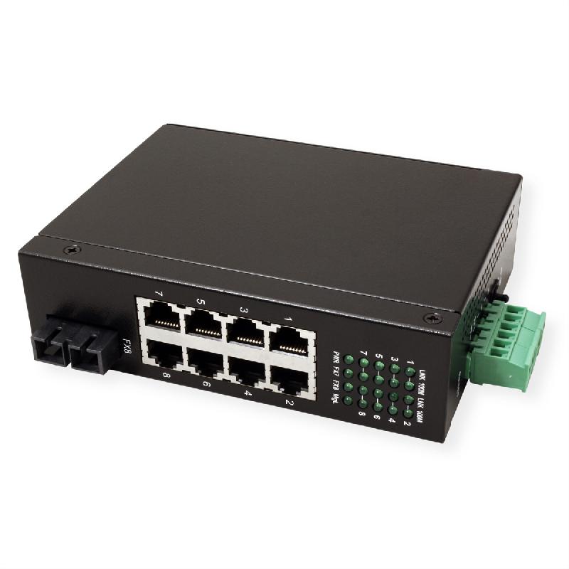 ROLINE Switch industriel 7x RJ-45, 1x SC, non administrable_0