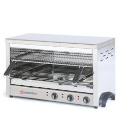 Sammic Salamander SGF-650 230/50-60/1, 4700 W, surface 650x350 mm, étagère réglable, acier inoxydable, thermostats indépendants, plateau amovible_0