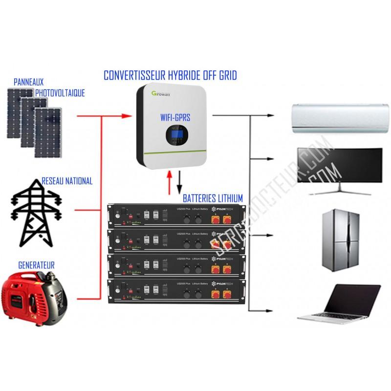 Sdmnt9785-kit solaire complet 6300w au lithium pour site isole_0