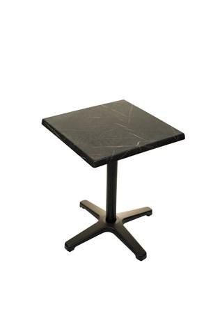 TABLE DE TERRASSE LUXEMBOURG ARDOISE PIED NOIR 60 X 60 CM