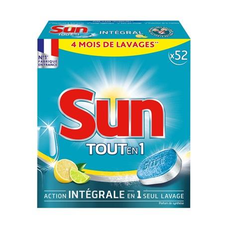 TABLETTE LAVE-VAISSELLE TOUT EN 1 SUN 52 TABLETTES