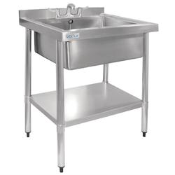 Vogue Plonge Inox Professionnelle avec Etagère   Gamme 600 - 0685071886069_0