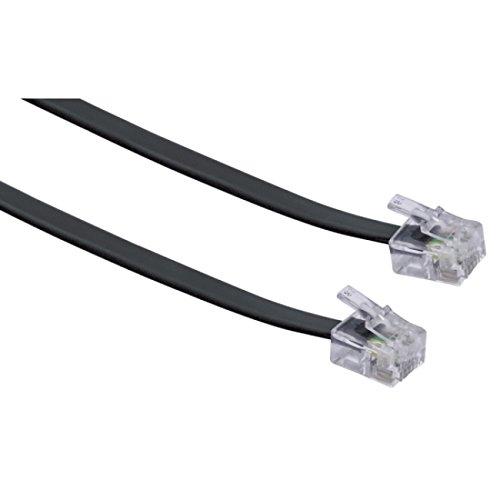 Câble téléphone RJ-11 - RJ-11 SCHWAIGER 6.0m noir (TAL6331 533) - Mâle/Mâle_0