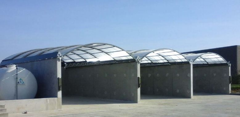 Abris hangar de stockage ouvert toiture téléscopique structure en aluminium delta junior_0