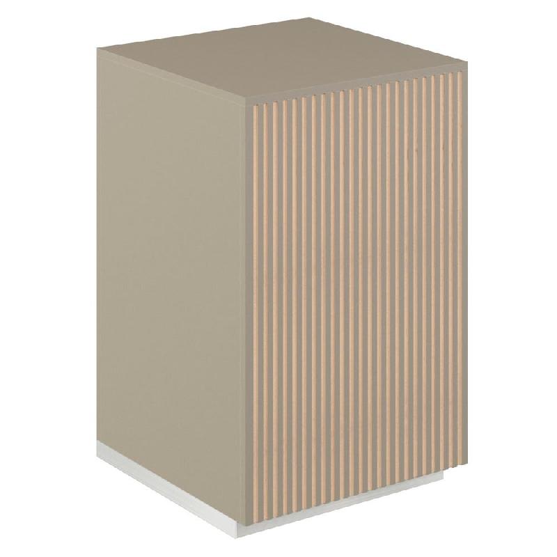 Angle de comptoir Vertigo T01 MDF naturel et taupe 60x60x93 cm_0