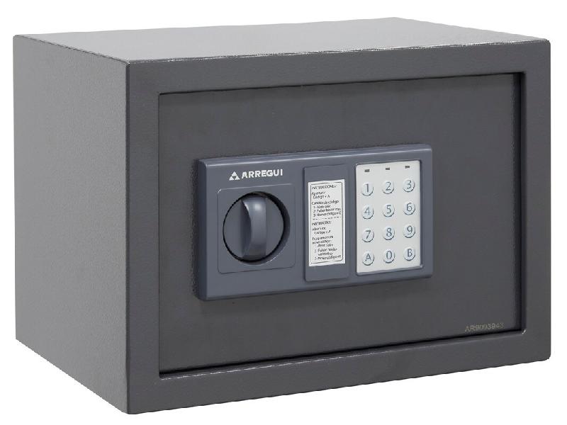 ARREGUI Coffre-fort en acier de classe T25EB avec serrure électronique, coffre à code, avec clé de secours, 25 x 35 x 35 x 25 cm, 17L, 17L - 842518_0