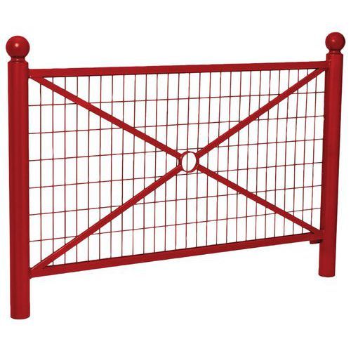 BARRIÈRE PROVINCE GRILLAGÉE 1.57 M BOULE - ZINC ROUGE 3004 - PROCITY