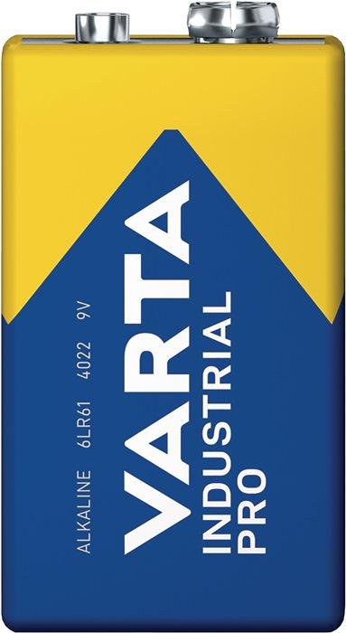 Batterie industrielle VARTA Industrial PRO 9V - 6AM6 - 6LR61 - 630 mAh - 20 pièces/carton_0