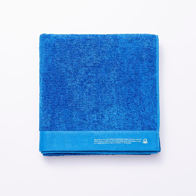 Benetton - Serviette 90X150 Coton Biologique 450Gsm Bleu - bleu BE295_0