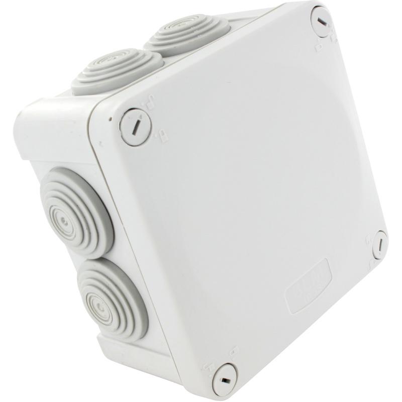 Boîte de dérivation carrée étanche 105x105mm - 960°C - 7 entrées isolantes - IP55_0