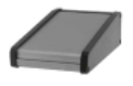 Boîtier - Pupitre de table alu avec côtés ABS gris - 115 x 192 x 57/30 mm - Référence DE1925730115_0